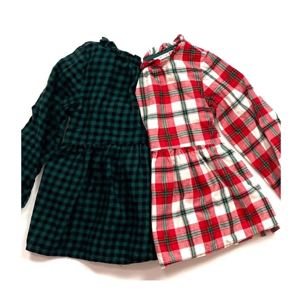 Cat & Jack Plaid Peplum Tunic Tops in Green/Red, 3T